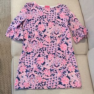 Lilly Pulitzer Pink and Blue Floral Kids Dress